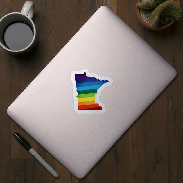 Minnesota Rainbow Flag LGBT Pride by macshoptee